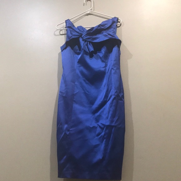 David meister blue dress size 6 - Picture 3 of 6